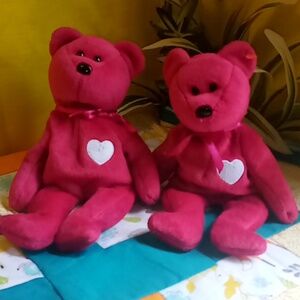 ❤️ Heart beanie baby's set of 2